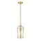 Z-Lite Alverton 1 Light Mini Pendant, Rubbed Brass & Clear 3036MP-RB - alternate 2